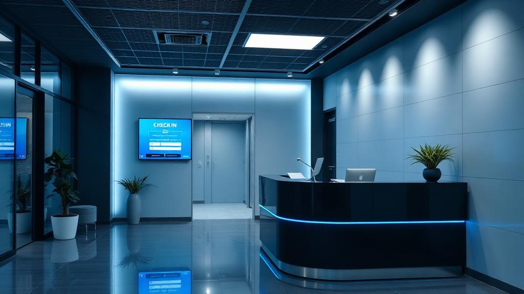 Moderne Arztpraxis mit digitalem Check-in System – Webdesign und digitale Lösungen für Ärzte