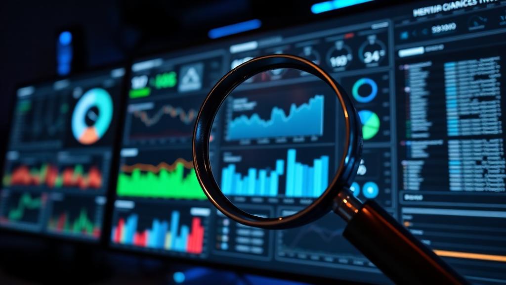 Digitale Analyse mit Lupe über Performance-Dashboards – WERTHALT Website-Audit und SEO-Analyse